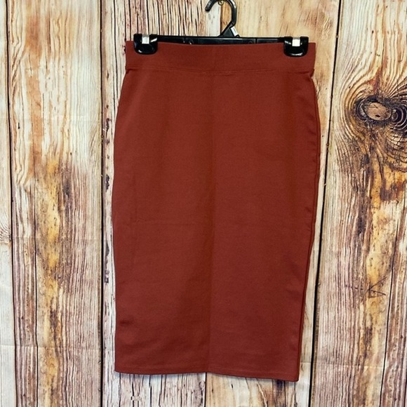 Pencil Shirk by Iris Rust Orange Women's NWOT - Picture 2 of 5